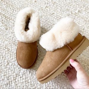 New Ugg Classic Mini Fluff Boots Chestnut